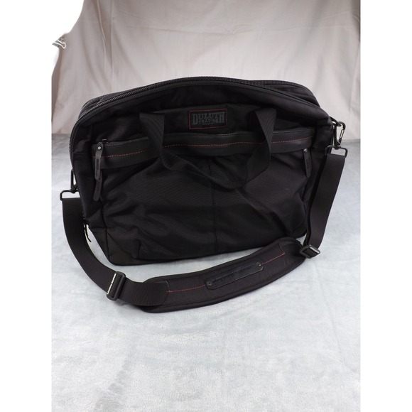 Duluth Trading Briefcase/Laptop Bag Coverts to  Backpack  Black Multi Pocket - Picture 1 of 16